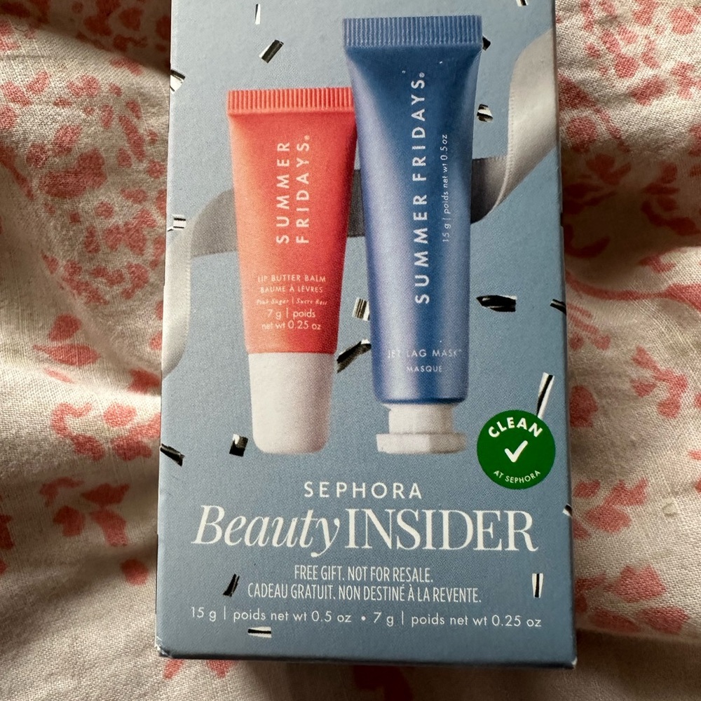 Summer Fridays Lip Butter Balm and Jet Lag Mask - Pink and Blue